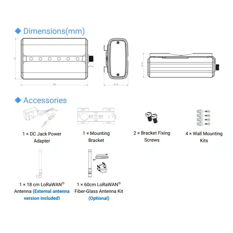 UG65-L08GL-868M-EA LoRaWAN Receiver to HTTP and MQTT Gateway with 4G | Lorawan UG65 L08GL 868M EA 4